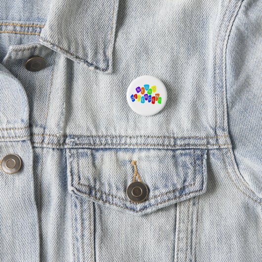 Neurodivergent | Regenbogen Neurovielfalt Bewussts Button (Beispiel)