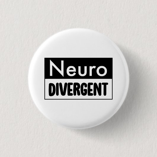 Neurodivergent | Sensibilisierung für die Neurovie Button (Vorderseite)