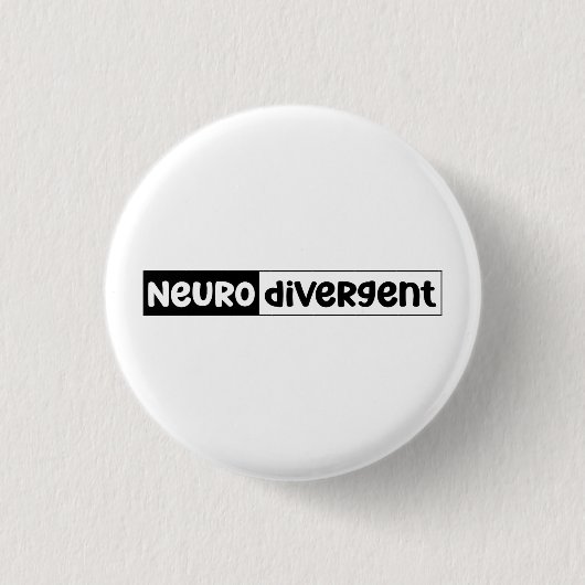 Neurodivergent | Sensibilisierung für die Neurovie Button (Vorderseite)