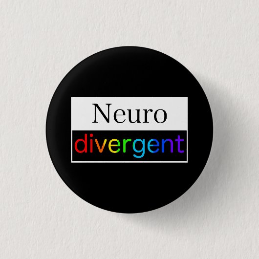 Neurodivergent | Sensibilisierung für die Neurovie Button (Vorderseite)