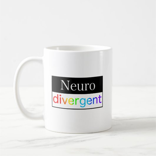 Neurodivergent | Sensibilisierung für die Neurovie Kaffeetasse (Links)