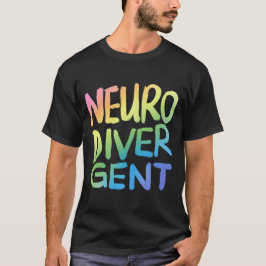 Neurodivergent (Text von Pastell-Regenbogen) T-Shirt