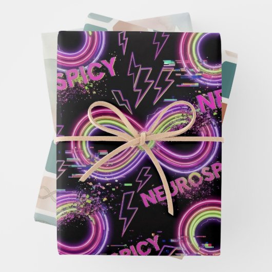 Neurodivergente Neurodiversitäts-Geschenkpapier Geschenkpapier Set (Beispiel)