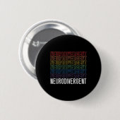 Neurodivergente Neurovielfalt Regenbogen-Adhäsion Button (Vorne & Hinten)