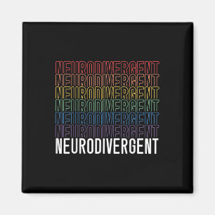 Neurodivergente Neurovielfalt Regenbogen-Adhäsion Magnet