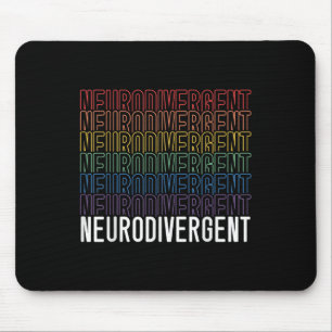 Neurodivergente Neurovielfalt Regenbogen-Adhäsion Mousepad
