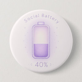 Neurodivergente Sozialbatterie Autismus ADHS AuDHD Button