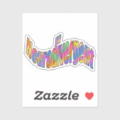 Neurodivergente Typografie Neurodivergenz Aufkleber (Blatt)