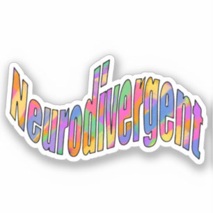 Neurodivergente Typografie Neurodivergenz Aufkleber