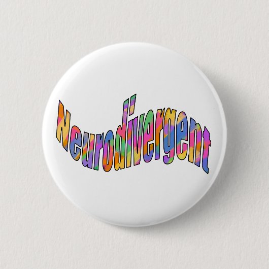 Neurodivergente Typografie Neurodivergenz Button (Vorderseite)