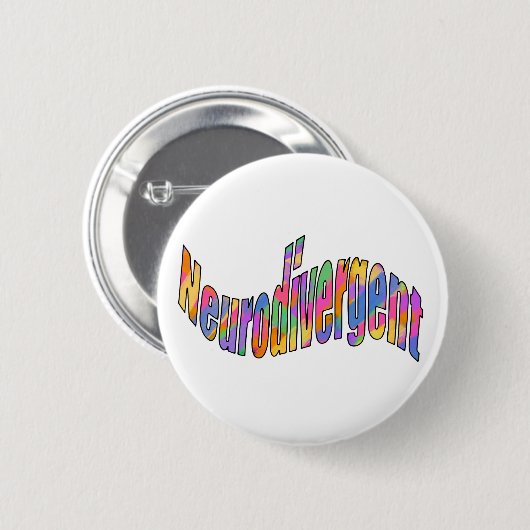 Neurodivergente Typografie Neurodivergenz Button (Vorne & Hinten)