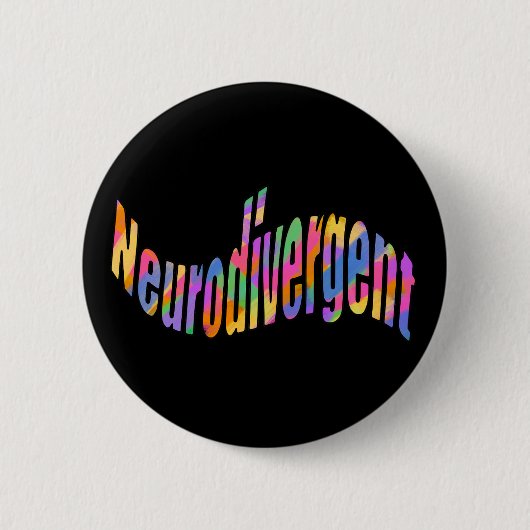 Neurodivergente Typografie Neurodivergenz Button (Vorderseite)