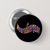 Neurodivergente Typografie Neurodivergenz Button (Vorne & Hinten)