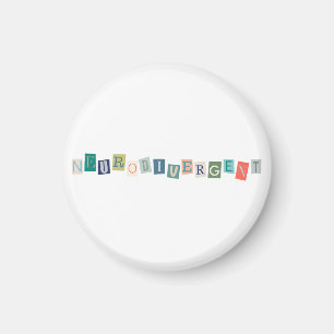 Neurodivergente Typografie Neurodivergenz Magnet