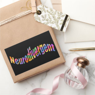 Neurodivergente Typografie Neurodivergenz Rechteckiger Aufkleber