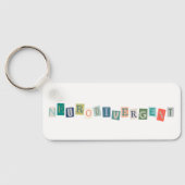 Neurodivergente Typografie Neurodivergenz Schlüsselanhänger (Rückseite)