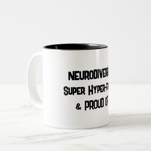 Neurodivergente und hyperfokale Tasse (Vorderseite Links)