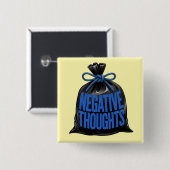 Neurodivergenter ADHD-Gedankensturm Negative Gedan Button (Vorne & Hinten)