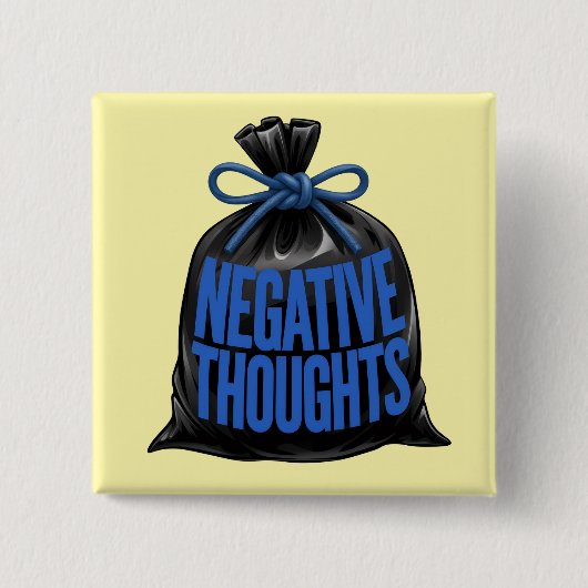 Neurodivergenter ADHD-Gedankensturm Negative Gedan Button (Vorderseite)