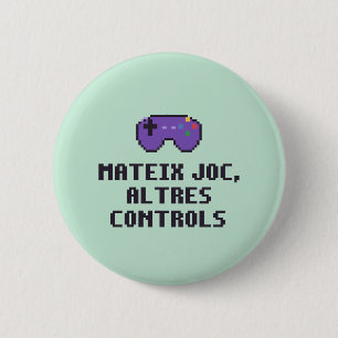 Neurodivergenter Katalanischer Gleiche-Spiel-Knopf Button