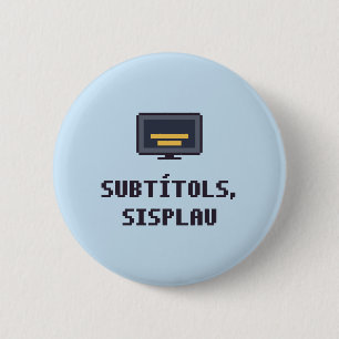 Neurodivergenter Katalanischer Untertitel-Button Button
