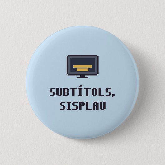 Neurodivergenter Katalanischer Untertitel-Button Button (Vorderseite)