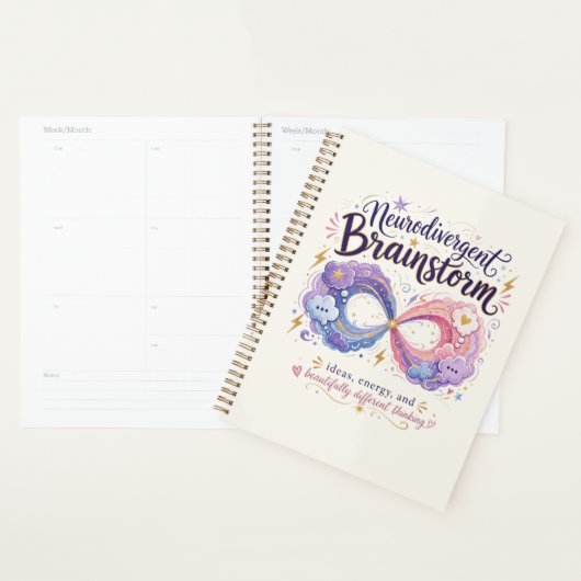 Neurodivergentes Brainstorming-Unendlichkeitssymbo Planer (Anzeige)