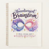 Neurodivergentes Brainstorming-Unendlichkeitssymbo Planer (Vorderseite)