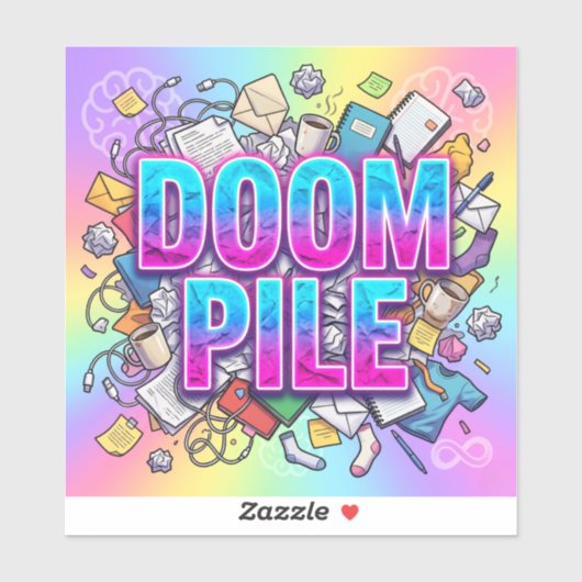 Neurodivergentes Organisations-Tool Doom-Pile-Etik Aufkleber (Blatt)
