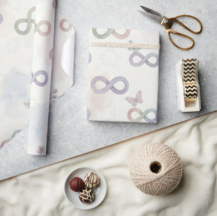 Neurodivergentes Unendlichkeitssymbol   Autismus-A Geschenkpapier