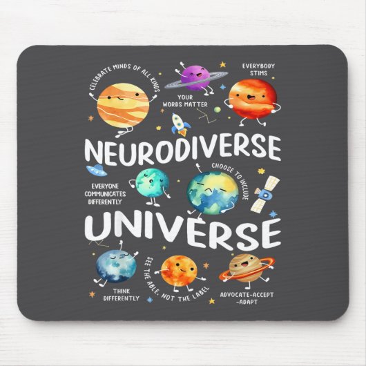 Neurodiverse Universe Iep Special Ed Paraprofessio Mousepad (Vorne)