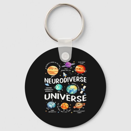 Neurodiverse Universe Iep Special Ed Paraprofessio Schlüsselanhänger (Vorderseite)