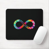 Neurodiverser Gefärbte Krawatte Unendlichkeit Zeic Mousepad (Mit Mouse)