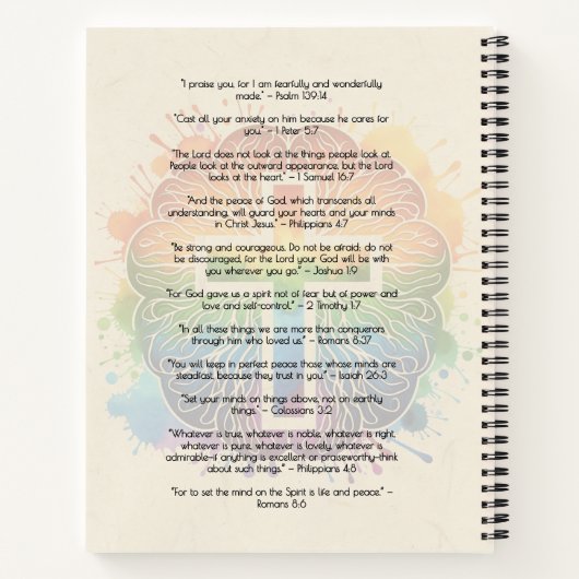 Neurodiverser Glaube - Regenbogenbran Notizblock (Rückseite)