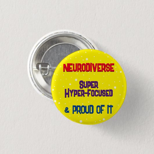 Neurodiverser, hyperfokaler Knopf Button (Vorne & Hinten)