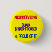 Neurodiverser, hyperfokaler Knopf Button (Vorderseite)