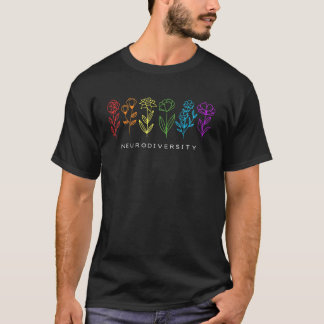 Neurodiverser Regenbogen-Autismus-Bewusstsein Vint T-Shirt