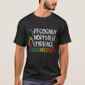 Neurodiverser Regenbogen Unendlichkeit T-Shirt (Vorderseite)
