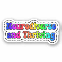 Neurodiverser und dreckiger Regenbogen Neurovielfa Aufkleber