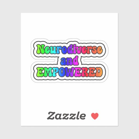 Neurodiverser und EMPOWERTER Regenbogen Neurovielf Aufkleber (Blatt)