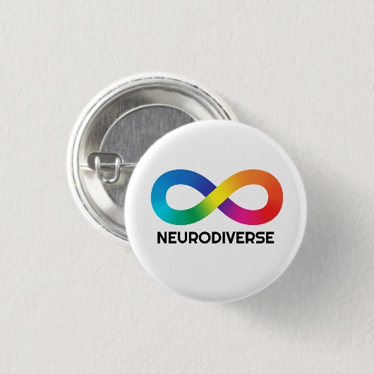 Neurodiverser Unendlichkeit Symbol Autistic Button (Vorne & Hinten)