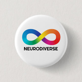 Neurodiverser Unendlichkeit Symbol Autistic Button