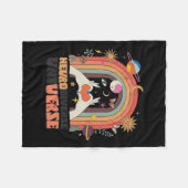 Neurodiverser Universe Celestial Retro Autismus Aw Fleecedecke (Vorderseite (Horizontal))