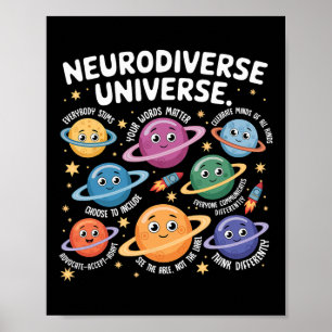 Neurodiverser Universum Autismus Inklusionspläne A Poster