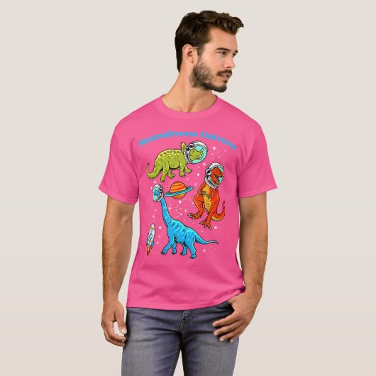 Neurodiverser Universum Dinosaurier Weltraum Adhd T-Shirt (Vorne ganz)