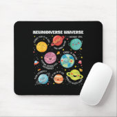 Neurodiverser Universum Planet Autismus Bewusstsei Mousepad (Mit Mouse)