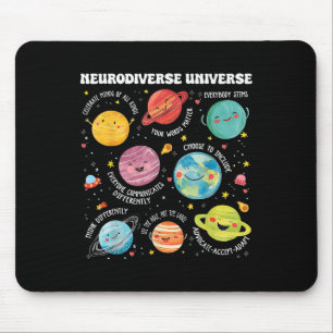 Neurodiverser Universum Planet Autismus Bewusstsei Mousepad