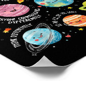 Neurodiverser Universum Planet Autismus Bewusstsei Poster (Ecke)