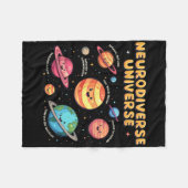 Neurodiverser Universum Special Bildung Autismus A Fleecedecke (Vorderseite (Horizontal))