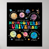 Neurodiverser Universum Weltraumplanet Autistische Poster (Vorne)